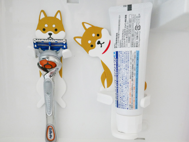 柴犬　歯ブラシ立て　洗面所　スタンド