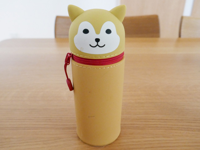 柴犬　自立　筆箱　ペンケース　スタンドペンケース